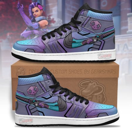 Sombra Overwatch AJ1 High Sneakers Shoes For Men And Women