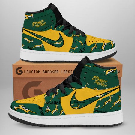 South Africa National AJ1 High Sneakers Shoes For Men And Women