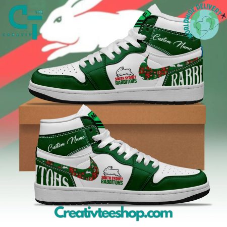 South Sydney Rabbitohs AJ1 High Sneakers Shoes For Men And Women