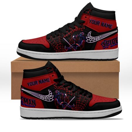 Spider Man AJ1 High Sneakers Shoes For Men And Women