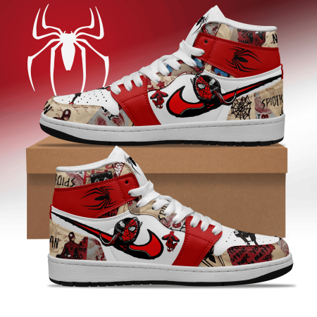 Spider Man AJ1 High Sneakers Shoes For Men And Women