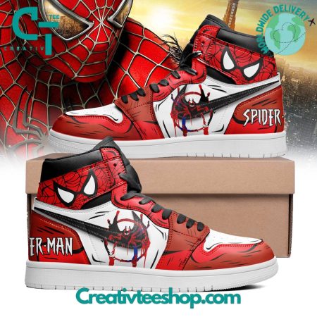 Spiderman AJ1 High Sneakers Shoes For Men And Women