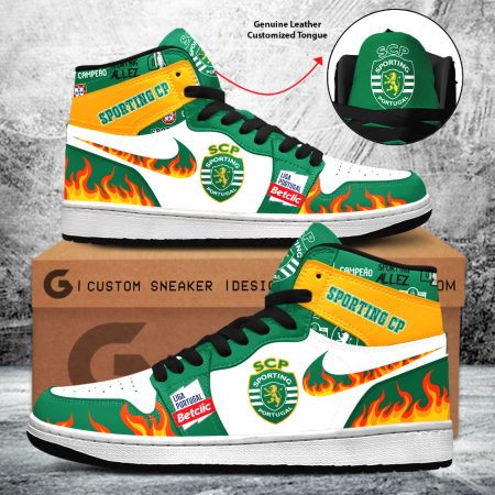 Sporting CP AJ1 High Sneakers Shoes For Men And Women