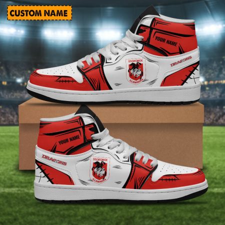 St. George Illawarra Dragons AJ1 High Sneakers Shoes For Men And Women
