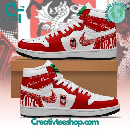 St George Illawarra Dragons  AJ1 High Sneakers Shoes For Men And Women
