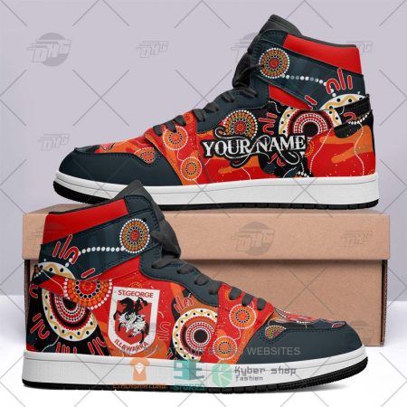 St. George Illawarra Dragons NRL AJ1 High Sneakers Shoes For Men And Women