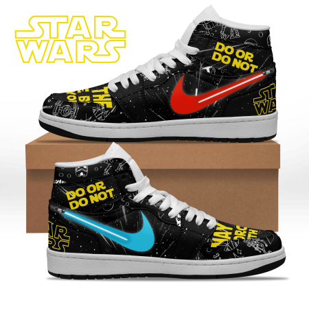 Star Wars AJ1 High Sneakers Shoes For Men And Women