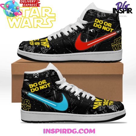 Star Wars AJ1 High Sneakers Shoes For Men And Women