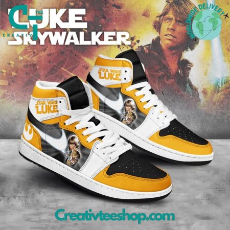 Star Wars Luke Skywalker  AJ1 High Sneakers Shoes For Men And Women