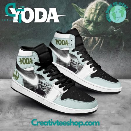 Star Wars Yoda  AJ1 High Sneakers Shoes For Men And Women