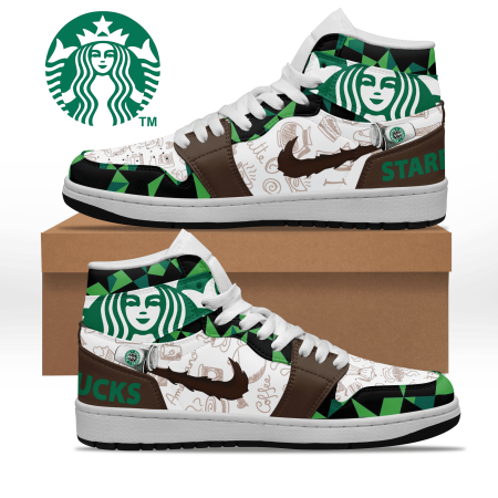 Starbucks AJ1 High Sneakers Shoes For Men And Women