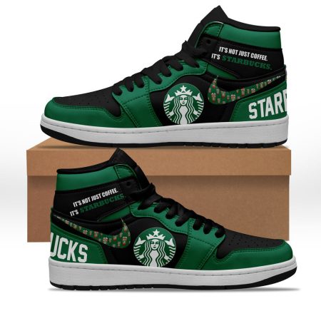 Starbucks AJ1 High Sneakers Shoes For Men And Women