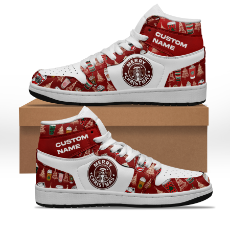 Starbucks AJ1 High Sneakers Shoes For Men And Women