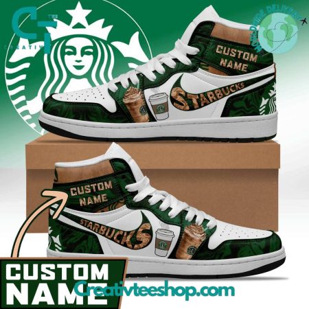 Starbucks Coffee Cup   AJ1 High Sneakers Shoes For Men And Women