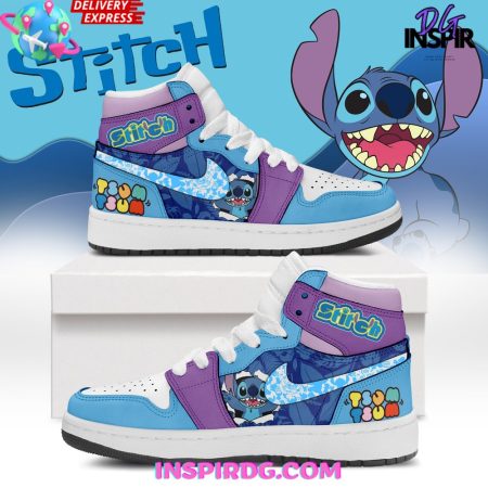 Stitch AJ1 High Sneakers Shoes For Men And Women