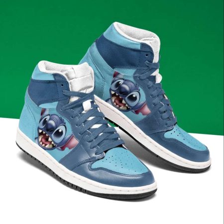 Stitch AJ1 High Sneakers Shoes For Men And Women