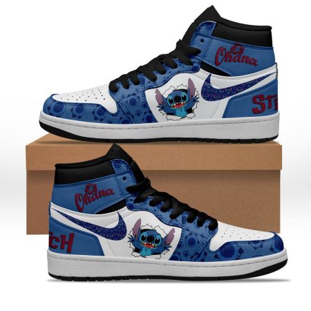 Stitch AJ1 High Sneakers Shoes For Men And Women