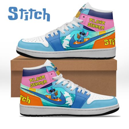 Stitch AJ1 High Sneakers Shoes For Men And Women