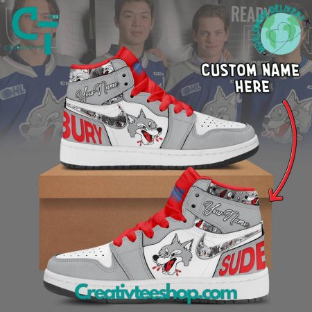 Sudbury Wolves  AJ1 High Sneakers Shoes For Men And Women