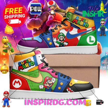 Super Mario AJ1 High Sneakers Shoes For Men And Women