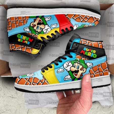 Super Mario AJ1 High Sneakers Shoes For Men And Women