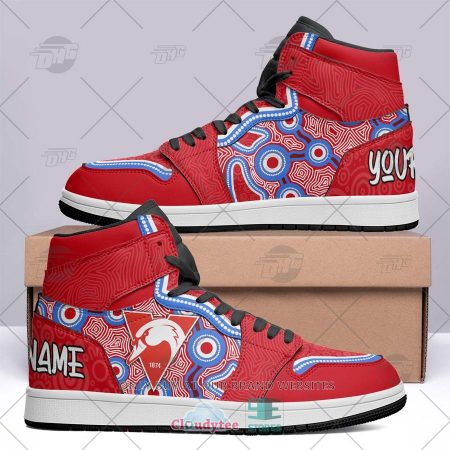 Sydney Swans AFL AJ1 High Sneakers Shoes For Men And Women