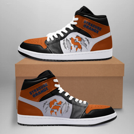 Syracuse Orange AJ1 High Sneakers Shoes For Men And Women