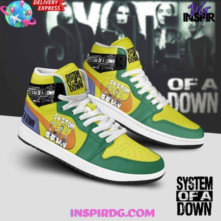 System of a Down AJ1 High Sneakers Shoes For Men And Women