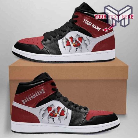 Tampa Bay Buccaneers AJ1 High Sneakers Shoes For Men And Women