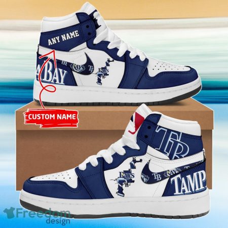Tampa Bay Rays AJ1 High Sneakers Shoes For Men And Women