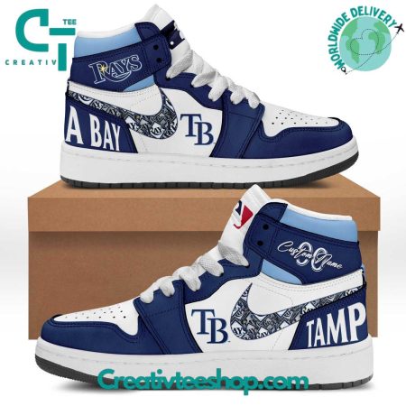 Tampa Bay Rays AJ1 High Sneakers Shoes For Men And Women
