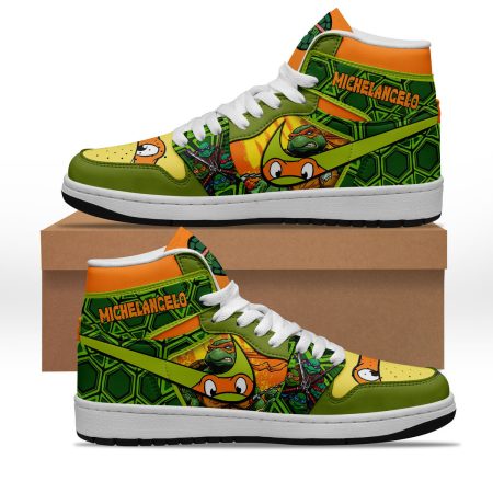 Teenage Mutant Ninja Turtles AJ1 High Sneakers Shoes For Men And Women