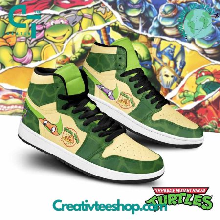 Teenage Mutant Ninja Turtles Pizza Time  AJ1 High Sneakers Shoes For Men And Women