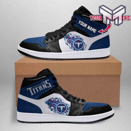 Tennessee Titans AJ1 High Sneakers Shoes For Men And Women
