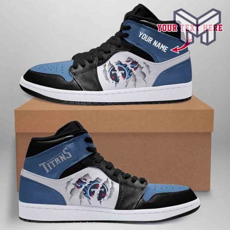 Tennessee Titans AJ1 High Sneakers Shoes For Men And Women