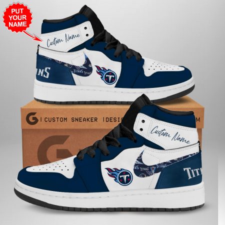 Tennessee Titans AJ1 High Sneakers Shoes For Men And Women