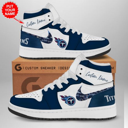 Tennessee Titans AJ1 High Sneakers Shoes For Men And Women