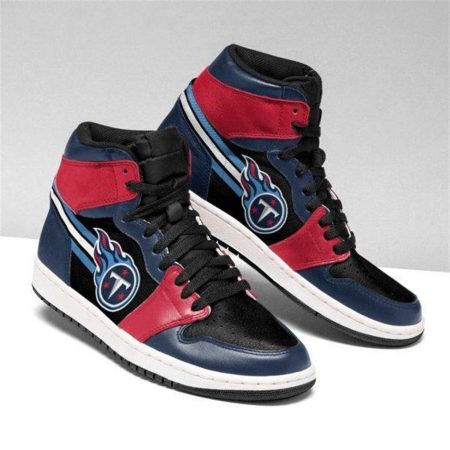Tennessee Titans NFL AJ1 High Sneakers Shoes For Men And Women