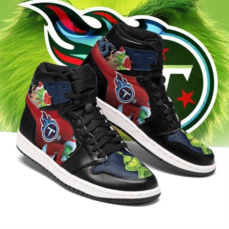 Tennessee Titans NFL AJ1 High Sneakers Shoes For Men And Women