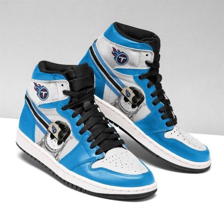 Tennessee Titans NFL AJ1 High Sneakers Shoes For Men And Women