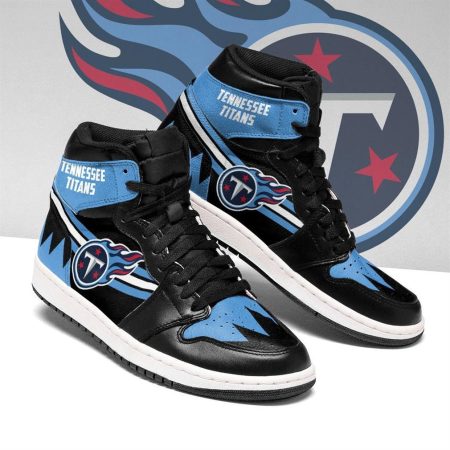Tennessee Titans NFL AJ1 High Sneakers Shoes For Men And Women