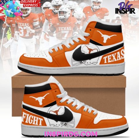 Texas Longhorns AJ1 High Sneakers Shoes For Men And Women