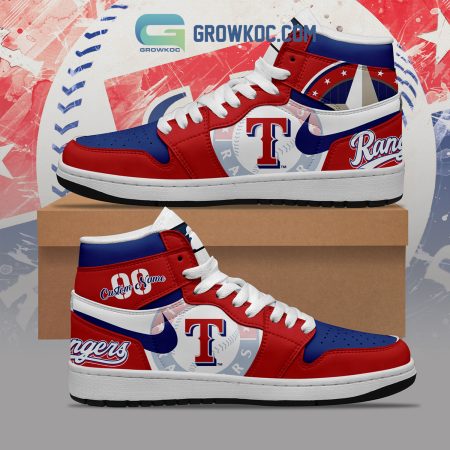 Texas Rangers AJ1 High Sneakers Shoes For Men And Women