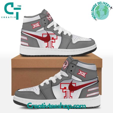 Texas Tech Football AJ1 High Sneakers Shoes For Men And Women