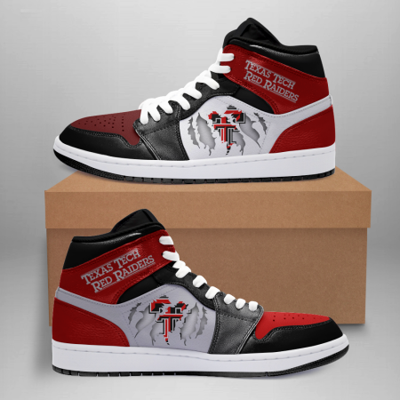 Texas Tech Red Raiders AJ1 High Sneakers Shoes For Men And Women