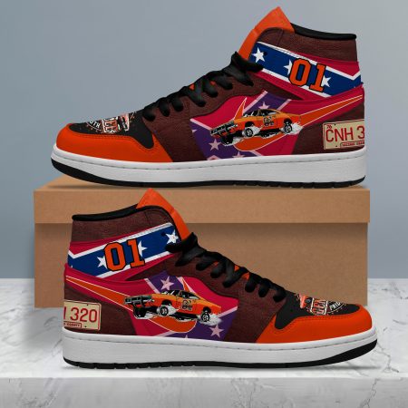 The Dukes Of Hazzard AJ1 High Sneakers Shoes For Men And Women