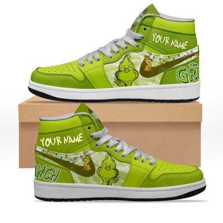 The Grinch AJ1 High Sneakers Shoes For Men And Women
