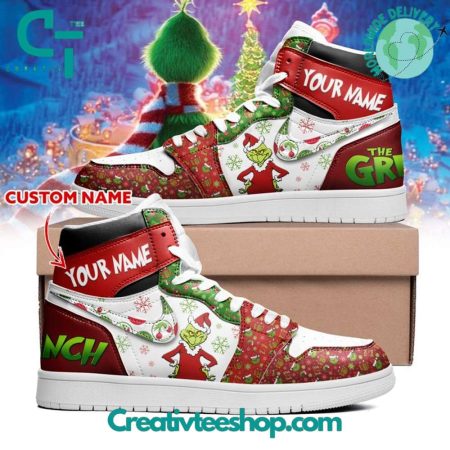 The Grinch AJ1 High Sneakers Shoes For Men And Women