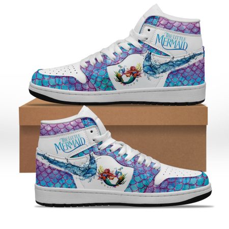 The Little Mermaid AJ1 High Sneakers Shoes For Men And Women