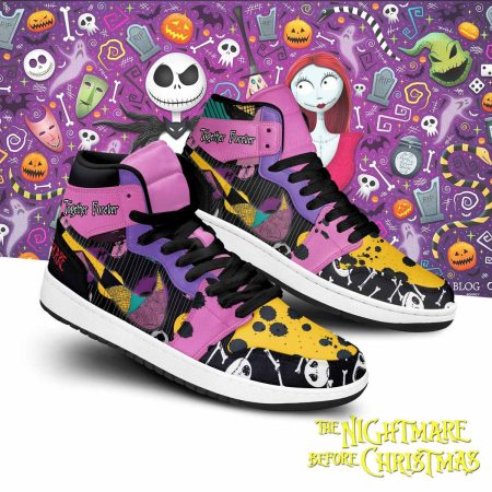The Nightmare Before Christmas AJ1 High Sneakers Shoes For Men And Women